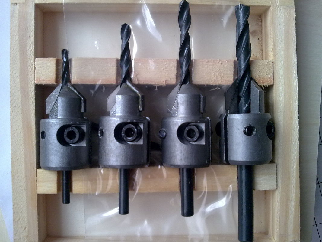 TC-004V το καρβίδιο TCT μερών εργαλείων χειρός 4PCS τοποθέτησε αιχμή Countersink στα κομμάτια τρυπανιών για την ξύλινη διάτρηση
